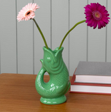 Vase / Krug Fisch aus Keramik green