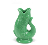 Vase / Krug Fisch aus Keramik green