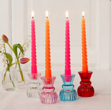 Kerzen Twisted bright pink & orange (Set of 4)