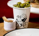 Illustrierter Keramik Becher SPEEDIE BIKER