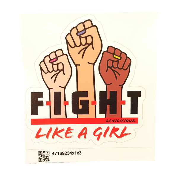 Leniliciouz Merch Sticker "FIGHT LIKE A GIRL"