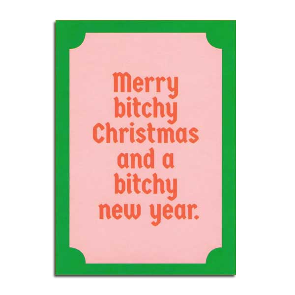 Postkarte Merry bitchy Xmas