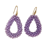 Ohrringe Trendy Perlen Tropfen Purple