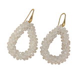 Ohrringe Trendy Perlen Tropfen Sparkling White