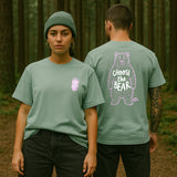 Leniliciouz Merch Bio Shirt "CHOOSE THE BEAR" Salbei