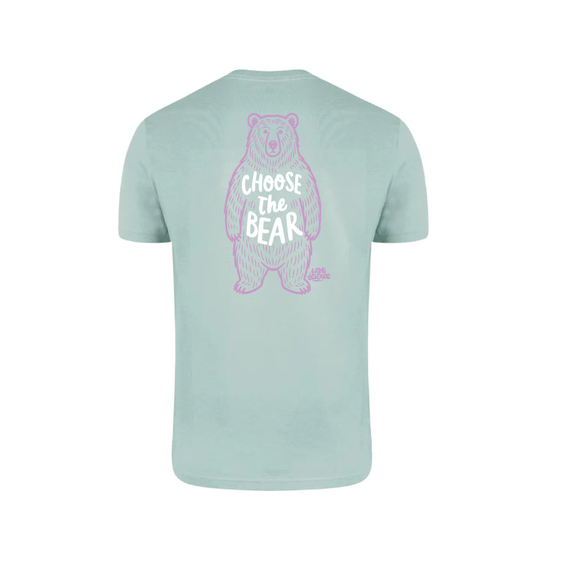 Leniliciouz Merch Bio Shirt "CHOOSE THE BEAR" Salbei