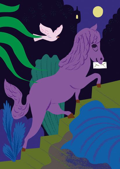 Postkarte PONY COURIR