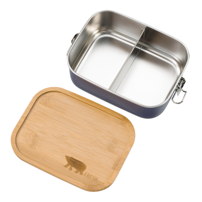 Edelstahl Lunchbox mit Trennsteg NIGHTBLUE Polarbär