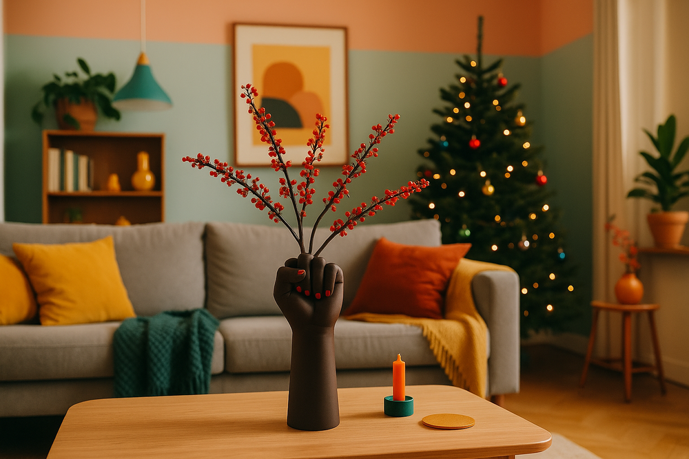 feministisches geschenk: eine Vase in form einer weiblichen faust