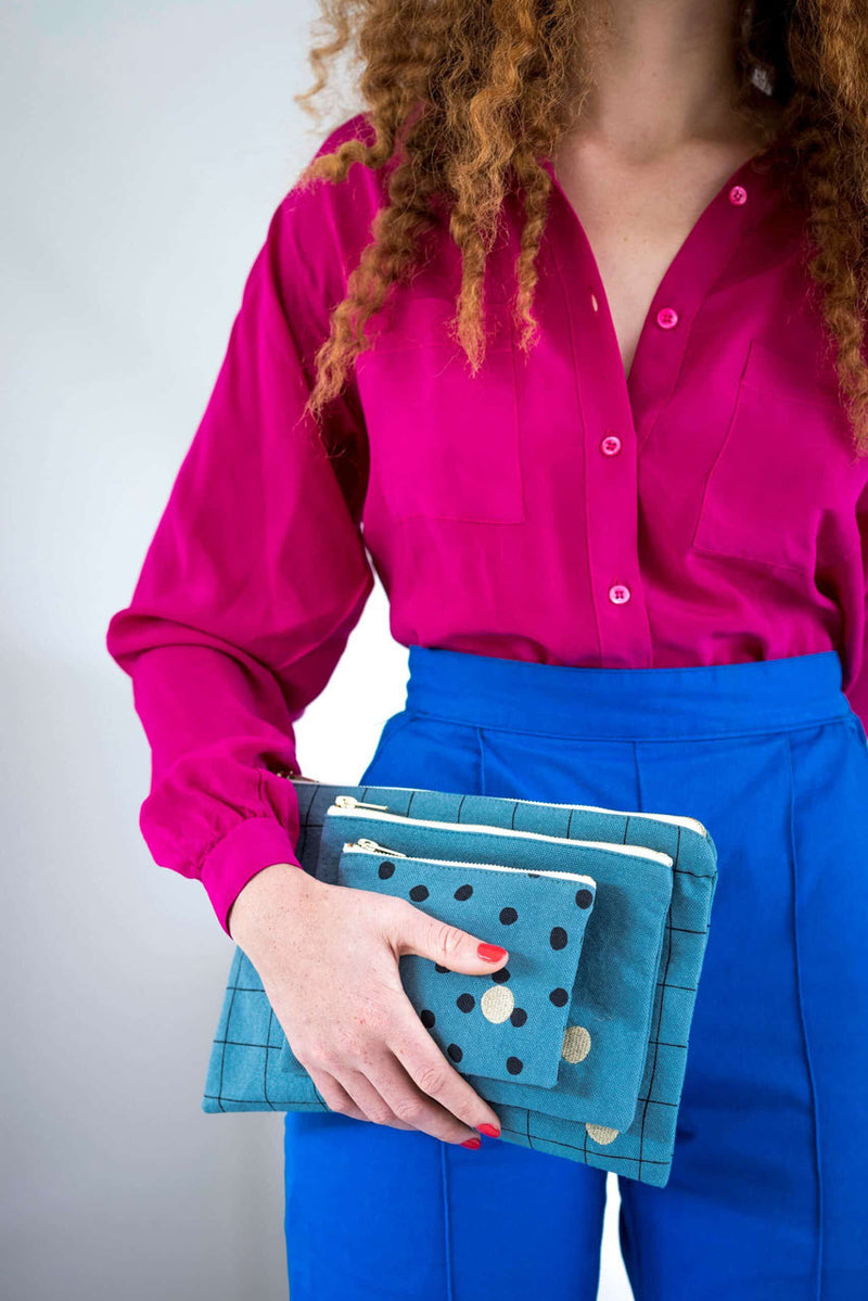 Pouch cotton UNI Cotton Sardine Graublau M