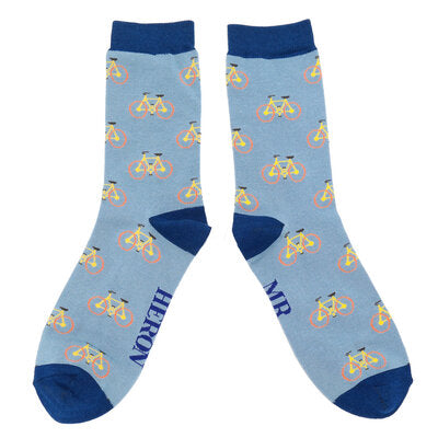 Bambus Socken BIKE BLUE (One Size 41-46)