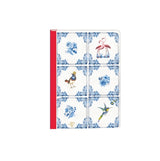 Notizhefte DIN A6 - Birds & Tiles blue