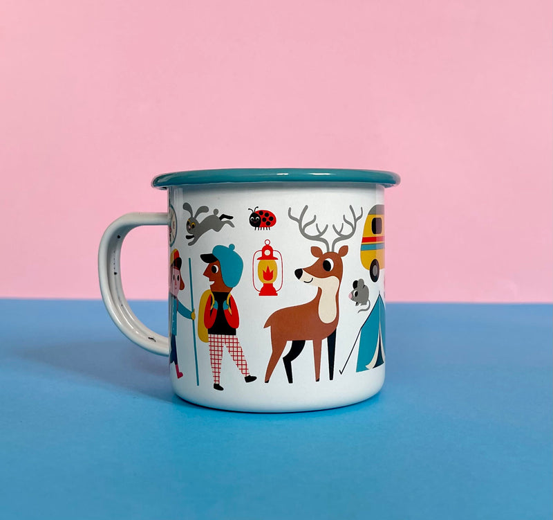 Emaille Tasse CAMPING LOVER