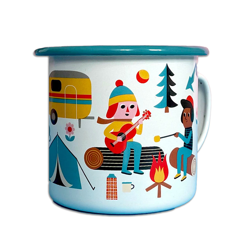 Emaille Tasse CAMPING LOVER