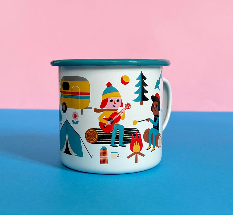 Emaille Tasse CAMPING LOVER