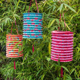 Papierlaterne Set of 3 Flowers