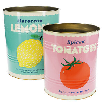2er Set retro Aufbewahrungsdosen LEMON / TOMATO big – OKOMOi