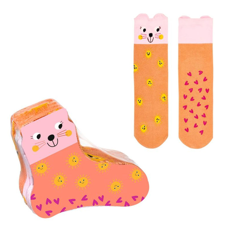 Zaubersocken Stoppersocken Sunshine Maus Aprikose