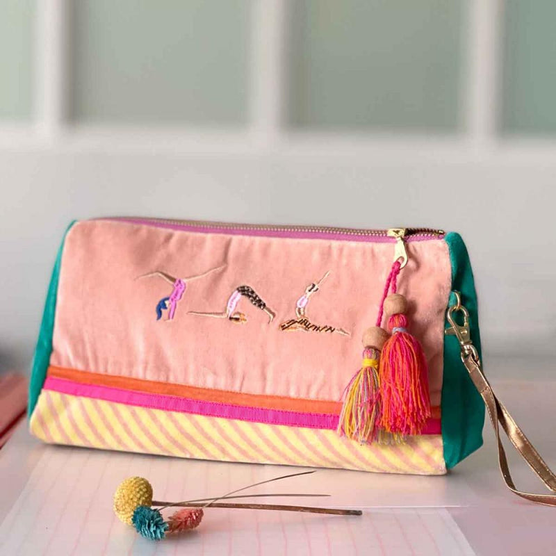 Kostmetiktasche Samt YOGA