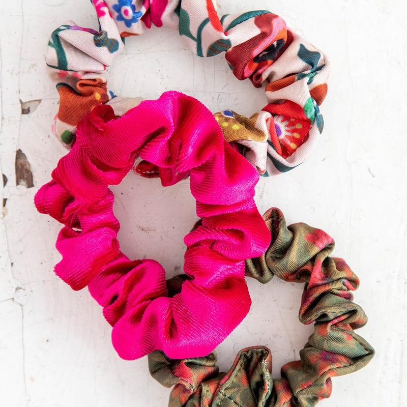 Fat Scrunchies im 3er SET Flowers