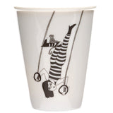 Illustrierter Keramik Becher DAS LEBEN IST EIN ZIRKUS