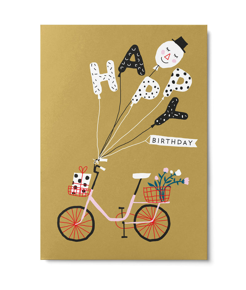 Postkarte HAPPY BIRTHDAY - Bike