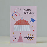 Postkarte HAPPY BIRTHDAY CAKE