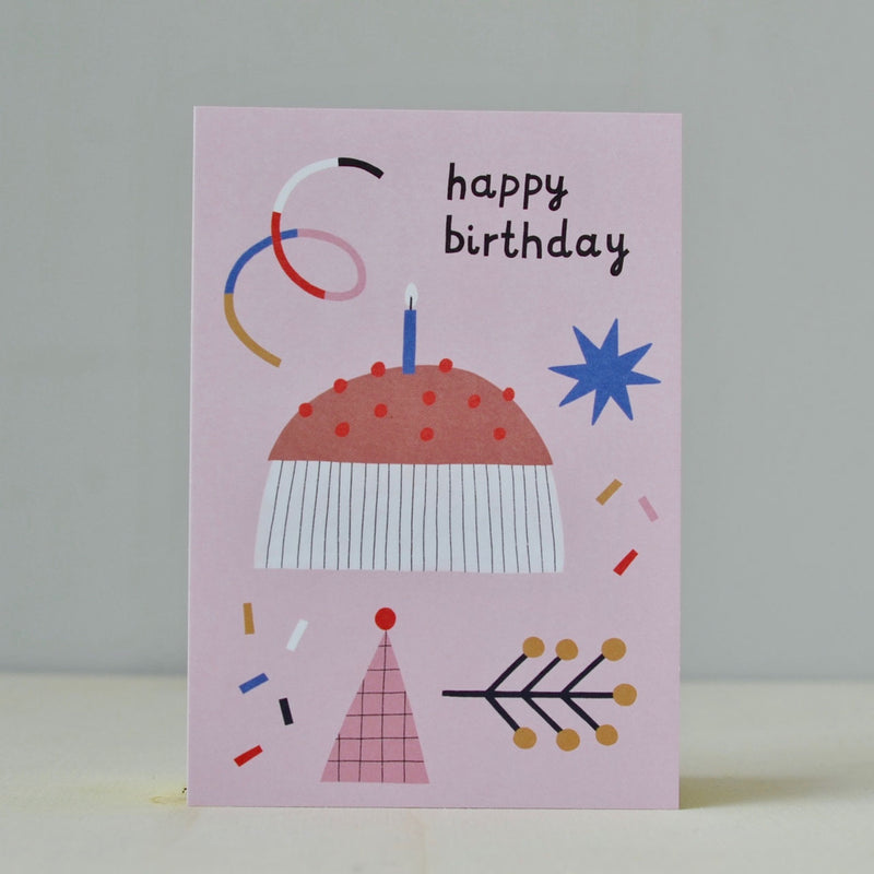 Postkarte HAPPY BIRTHDAY CAKE