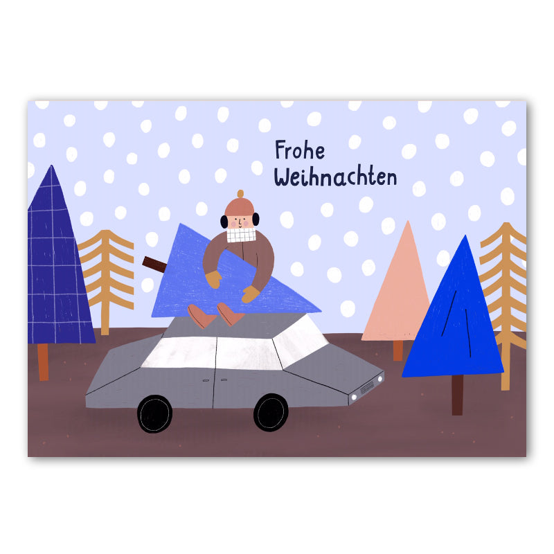Postkarte FROHE WEIHNACHTEN - Baum