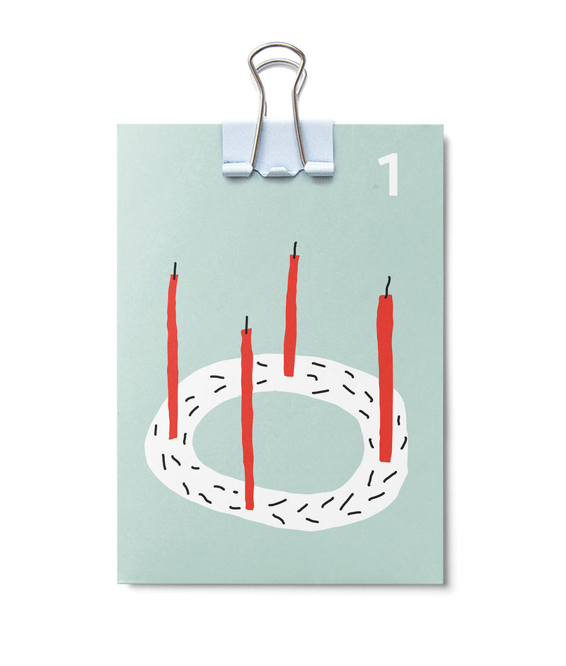 DIY Adventskalender 24 Mini Kärtchen