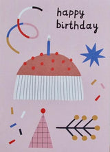 Postkarte HAPPY BIRTHDAY CAKE